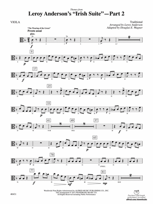 Leroy Anderson's Irish Suite, Part 2 (Themes from): Viola