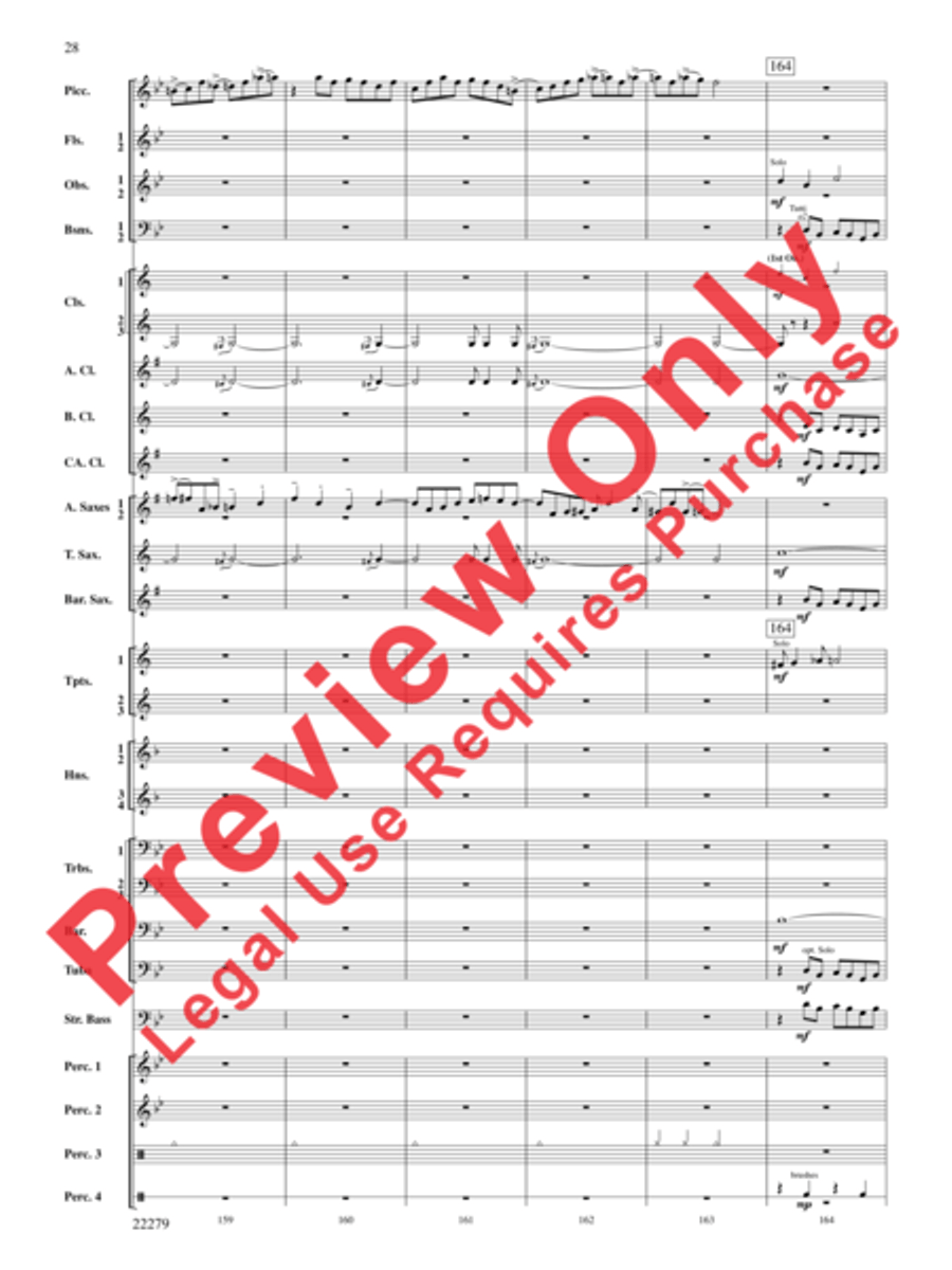 Bayou Breakdown Concert Band scores gallery preview page 29
