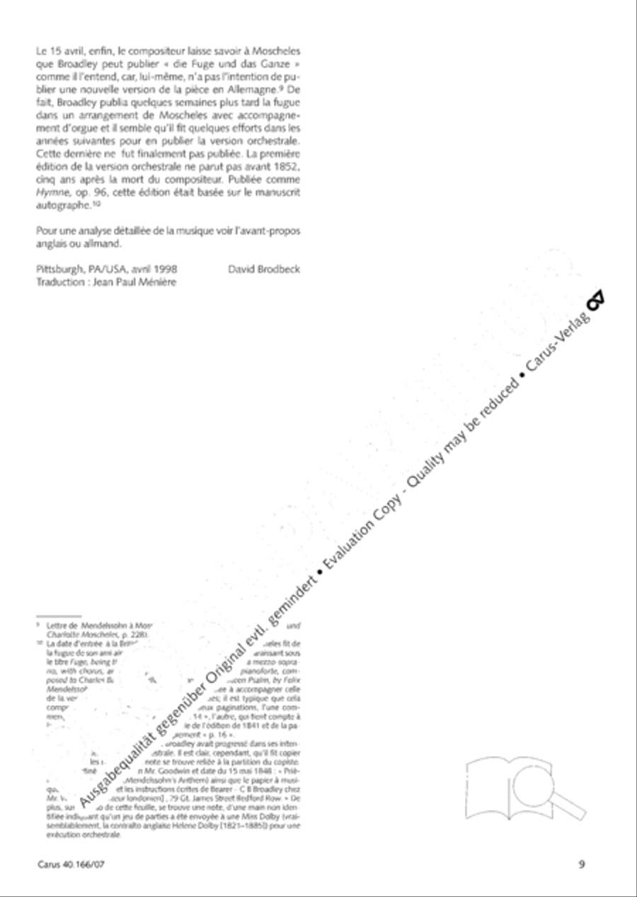 Hymn; Three sacred songs; fugue (Hymne; Drei geistliche Lieder und Fuge) Orchestra scores gallery preview page 10