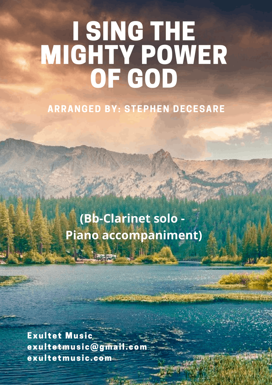 I Sing The Mighty Power Of God (Bb-Clarinet solo - Piano accompaniment) Clarinet Solo scores gallery preview page 1