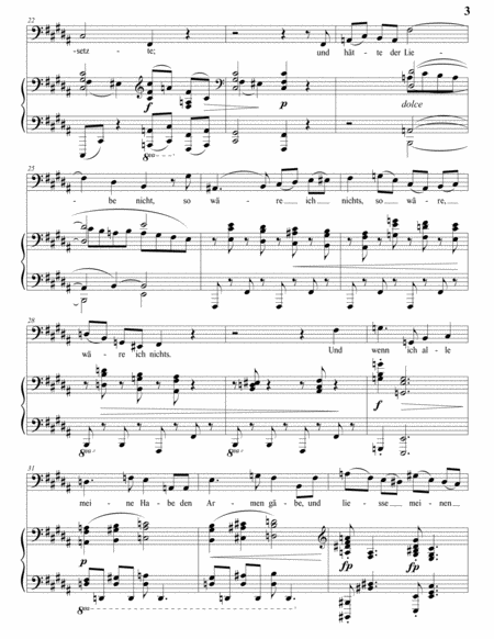 BRAHMS: Wenn ich mit Menschen und mit Engelzungen redete, Op. 121 no. 4 (in B Major, bass clef)