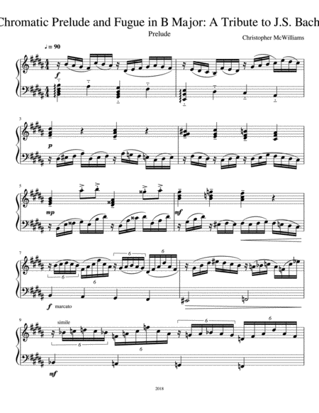 Chromatic Prelude in B major