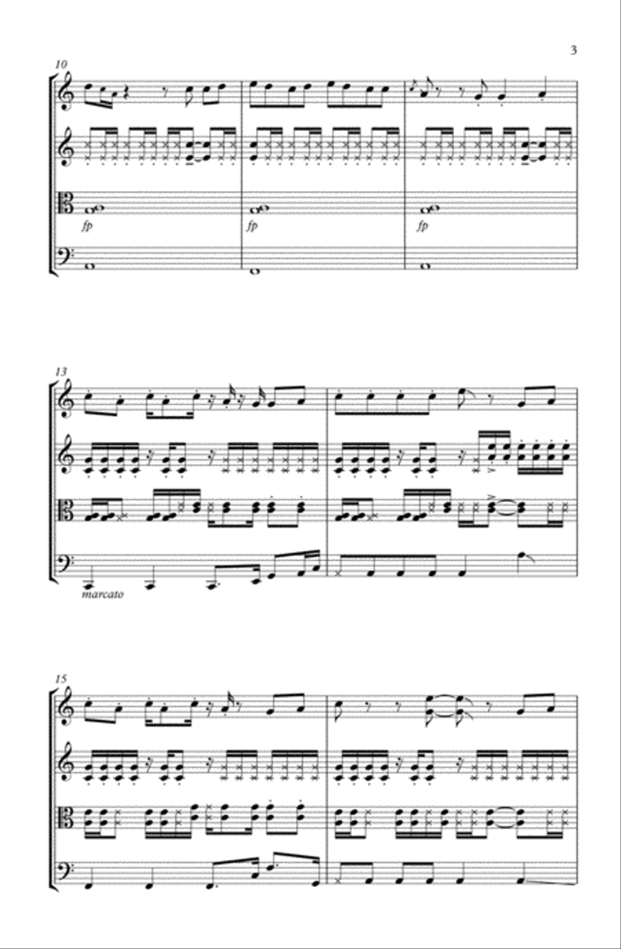 Can't Stop The Feeling from TROLLS Can't Stop The Feeling from TROLLS String Quartet scores gallery preview page 3