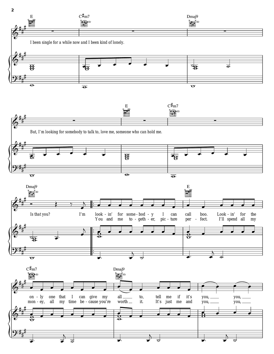 Promise Promise Piano, Vocal, Guitar scores gallery preview page 2