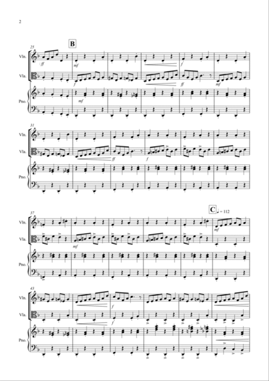 In the Hall of the Mountain King for Violin and Viola Duet