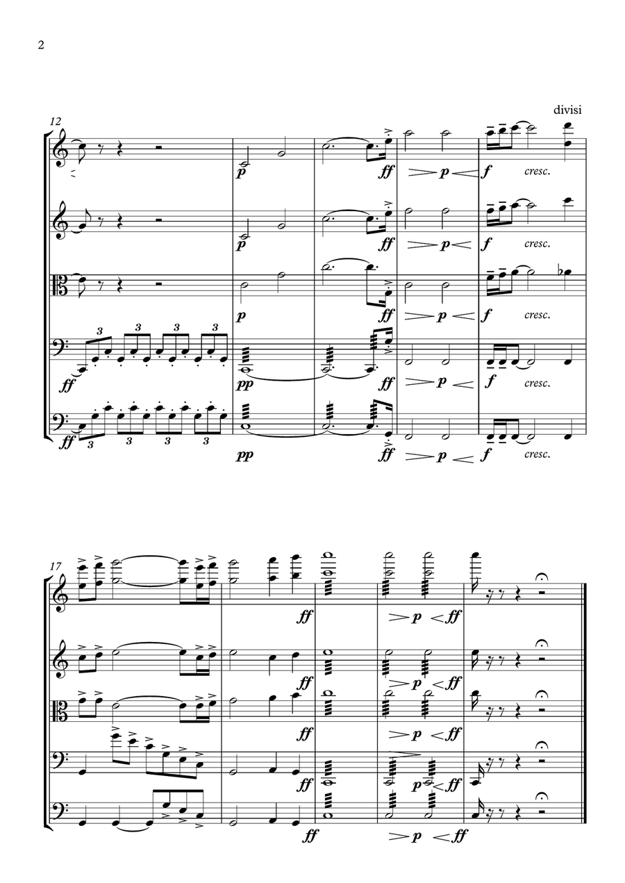 (Introduction) Also Sprach Zarathustra String Orchestra scores gallery preview page 2