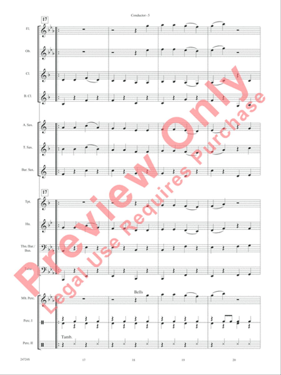 Wonka's Welcome Song (from Charlie and the Chocolate Factory) Concert Band scores gallery preview page 7