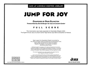 Book cover for Jump for Joy: Score