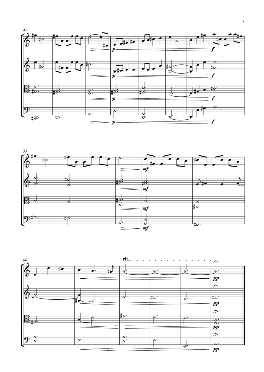 Anticipation String Quartet scores gallery preview page 3