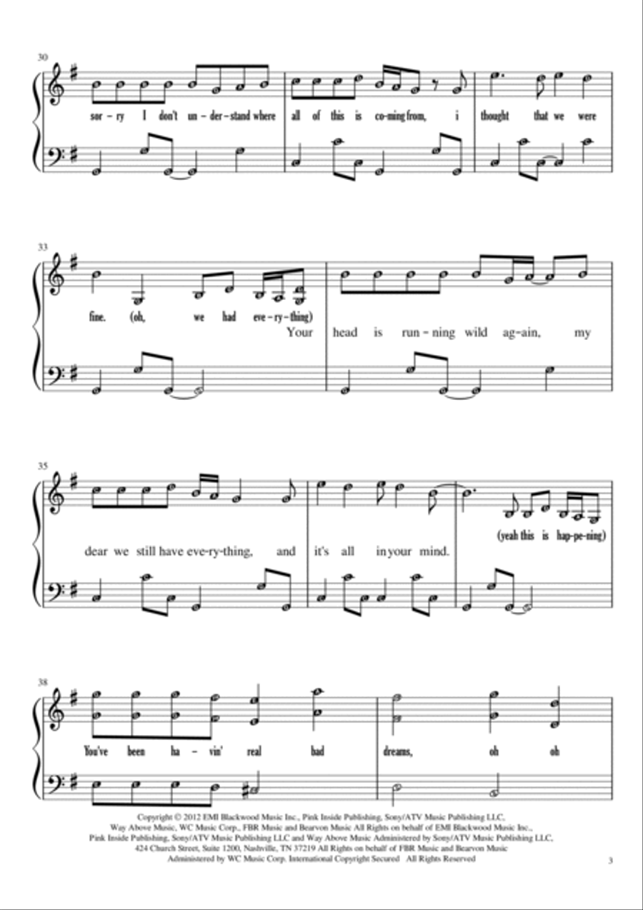 Just Give Me A Reason Voice scores gallery preview page 3