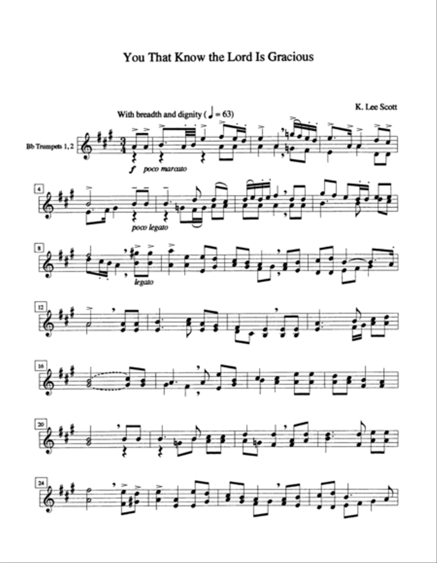 You That Know the Lord Is Gracious Choir scores gallery preview page 1