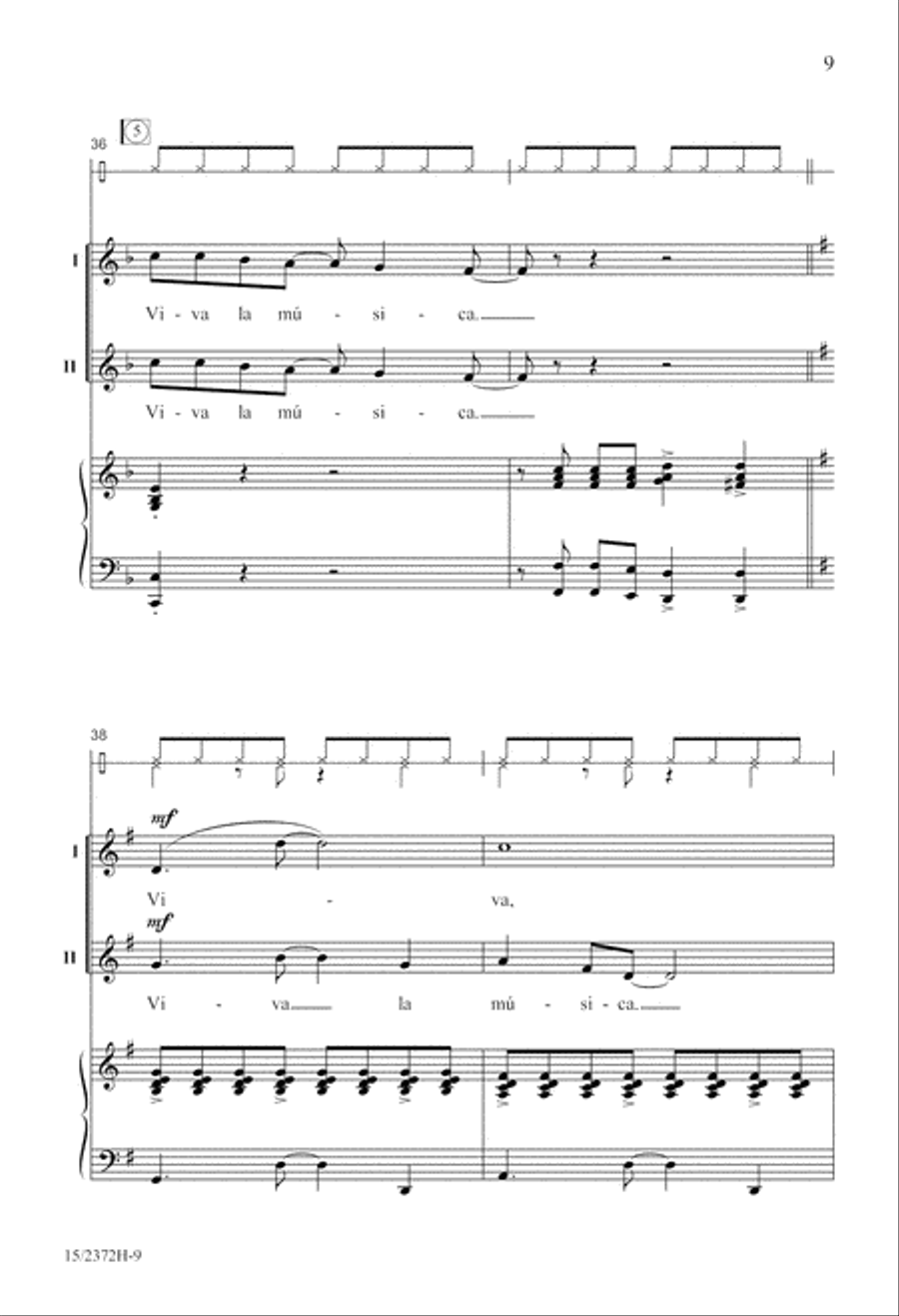 ¡Viva la Música! ¡Viva la Música! 2-Part scores gallery preview page 10