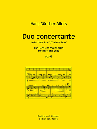 Book cover for Duo concertante für Horn und Violoncello op. 93 "Münchner Duo"