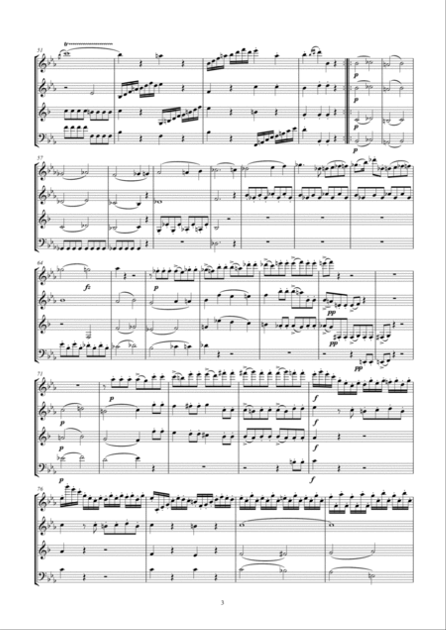 Haydn Quartet Op. 74 No. 1 arr. WoodwindQuartet Haydn Quartet Op. 74 No. 1 arr. WoodwindQuartet Woodwind Quartet scores gallery preview page 3