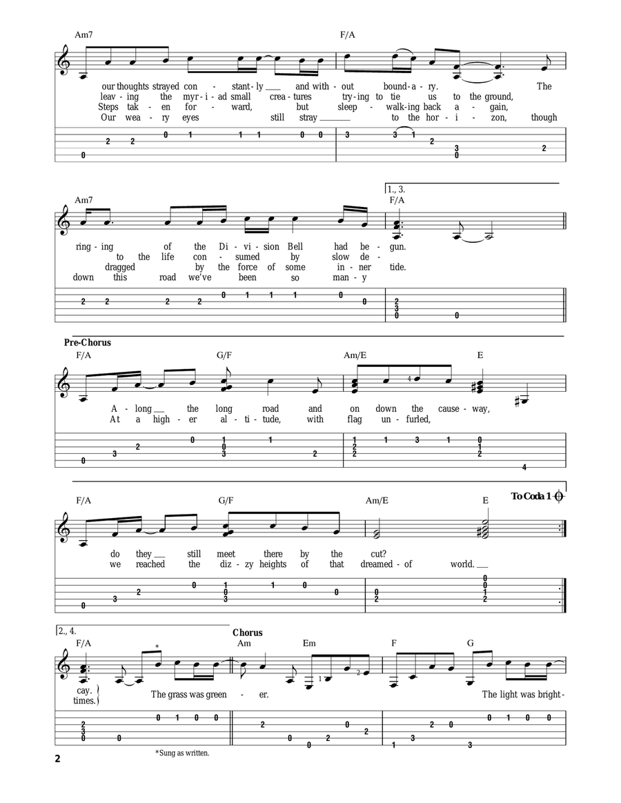 High Hopes Acoustic Guitar scores gallery preview page 2