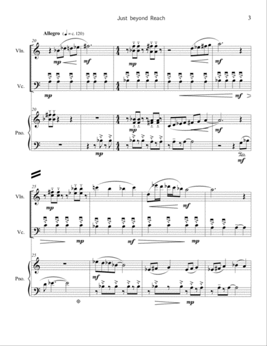 Just beyond Reach - for piano trio Piano Trio scores gallery preview page 4