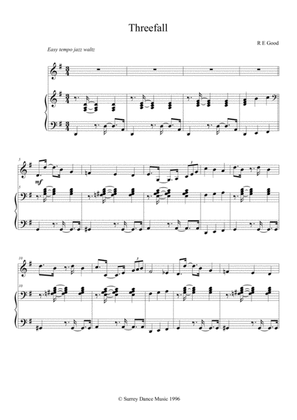 Threefall (jazz waltz for piano, bass and alto sax)