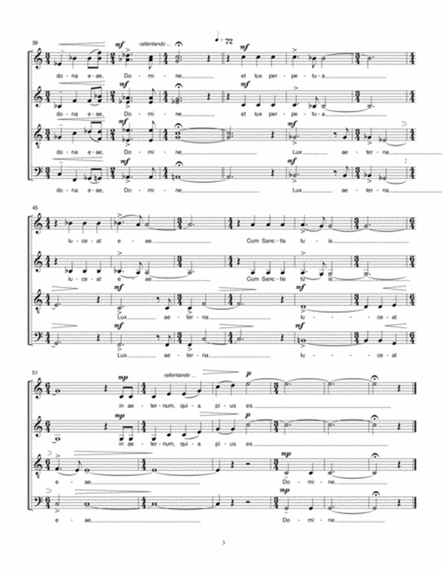 Lux Aeterna I, II, III, IV & V (2000-2010) for SATB a cappella chorus, full score image number null