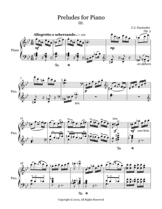 Preludes for Piano - III.