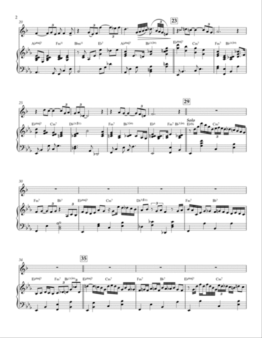 Moonlight In Vermont B-Flat Trumpet scores gallery preview page 2