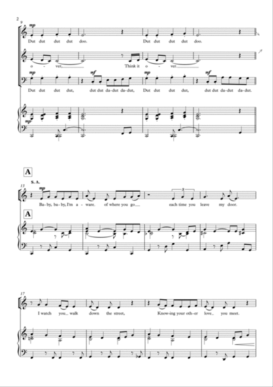 Stop! In The Name Of Love 3-Part scores gallery preview page 2