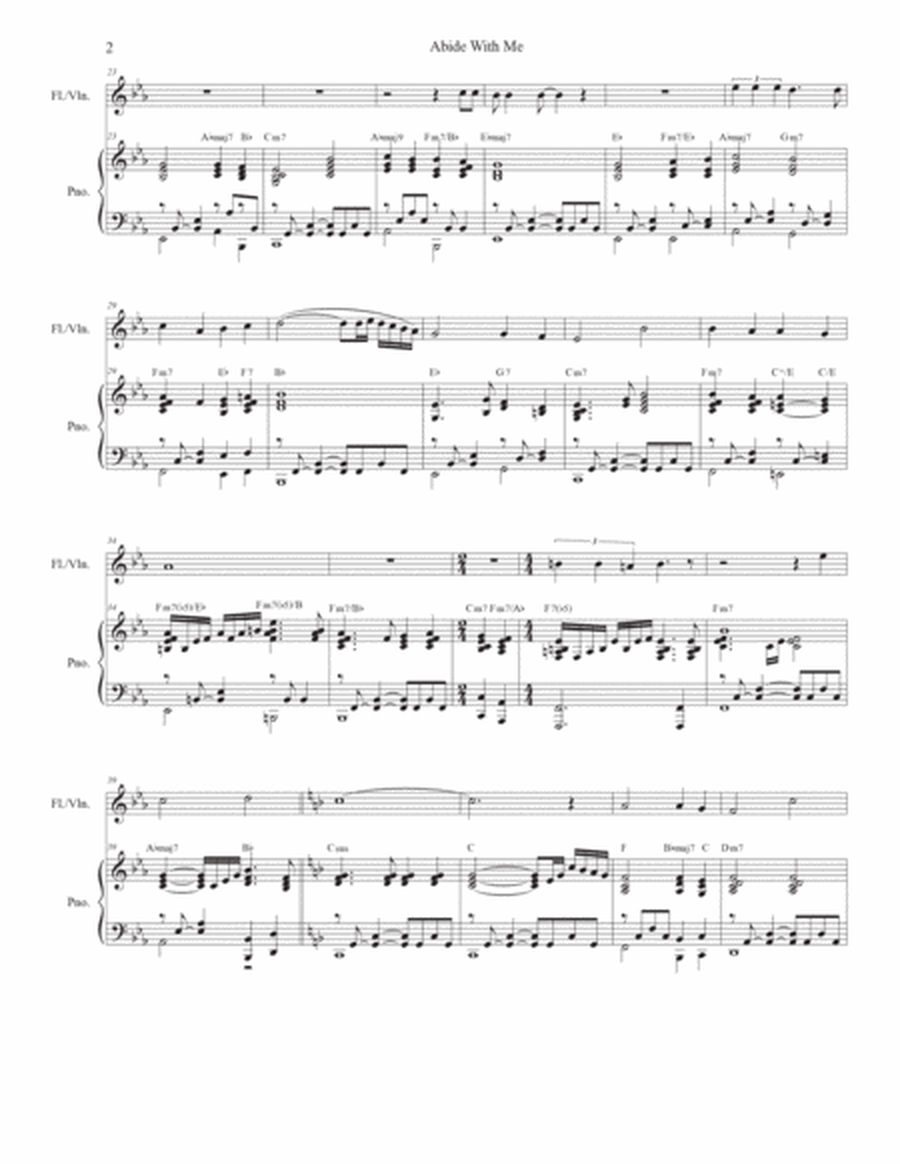 Abide With Me (Flute and Violin solo and Piano) image number null