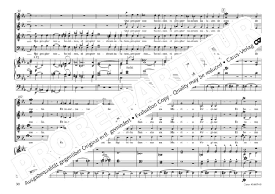 Missa sacra C Minor 4-Part scores gallery preview page 31