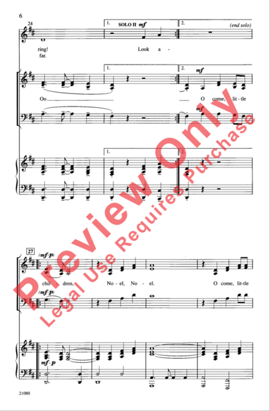 A Gospel Noel 3-Part scores gallery preview page 5