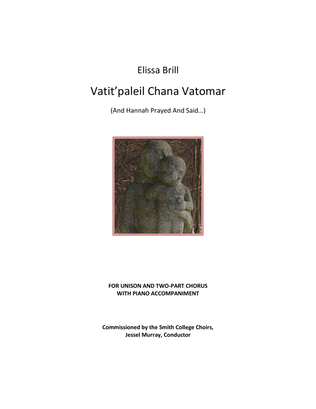 Vatit'paleil Chana Vatomar (And Hannah Prayed And Said...) Piano/Vocal Version