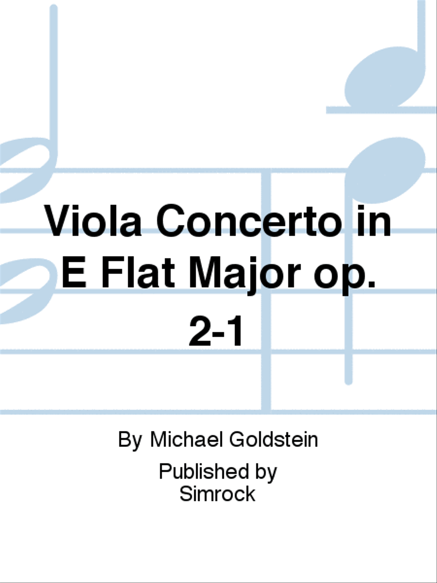 Viola Concerto in E Flat Major op. 2-1 Orchestra scores gallery preview page 1