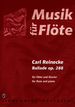 Book cover for Reinecke - Ballade Op 288 Flute/Piano
