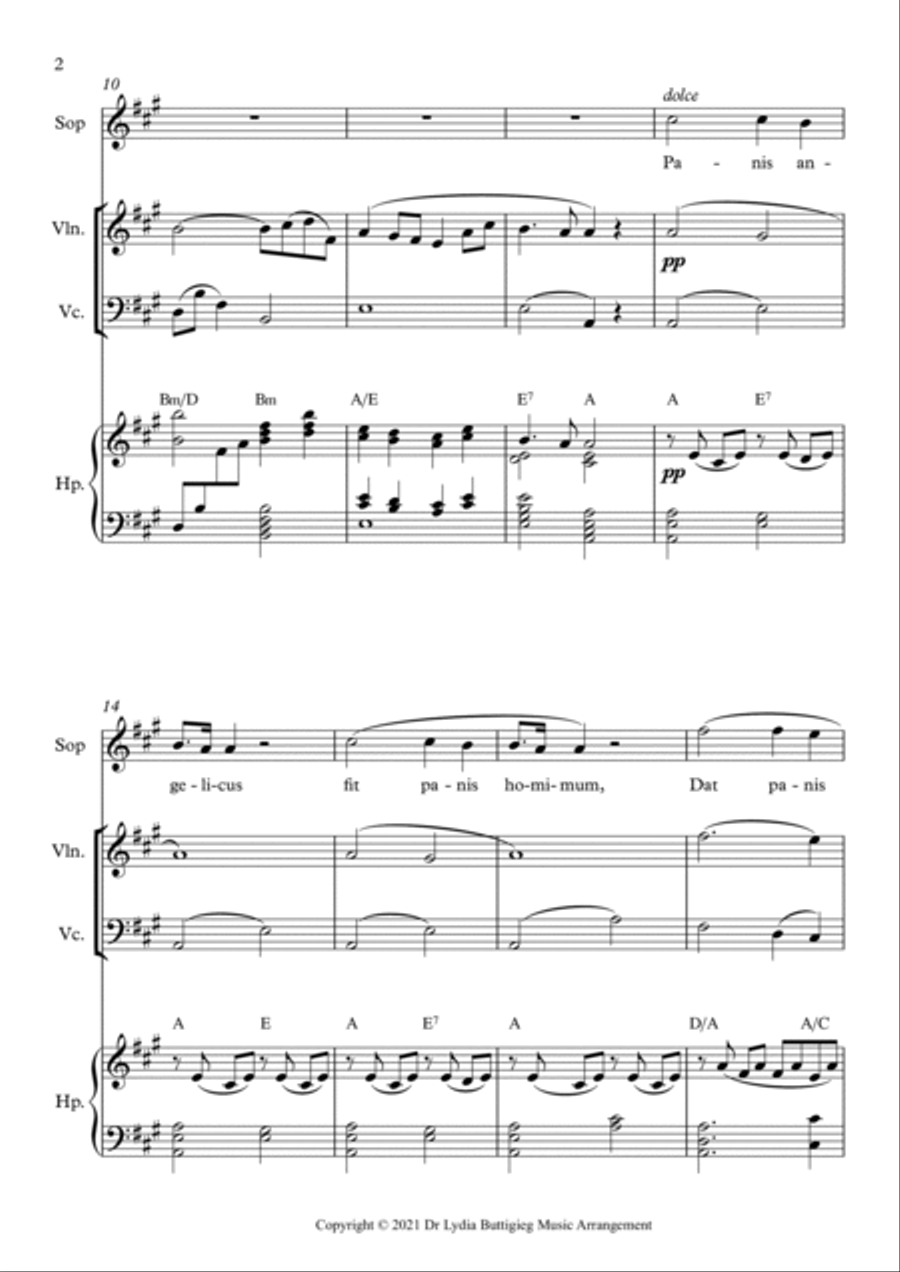 Panis Angelicus Panis Angelicus Small Ensemble scores gallery preview page 2