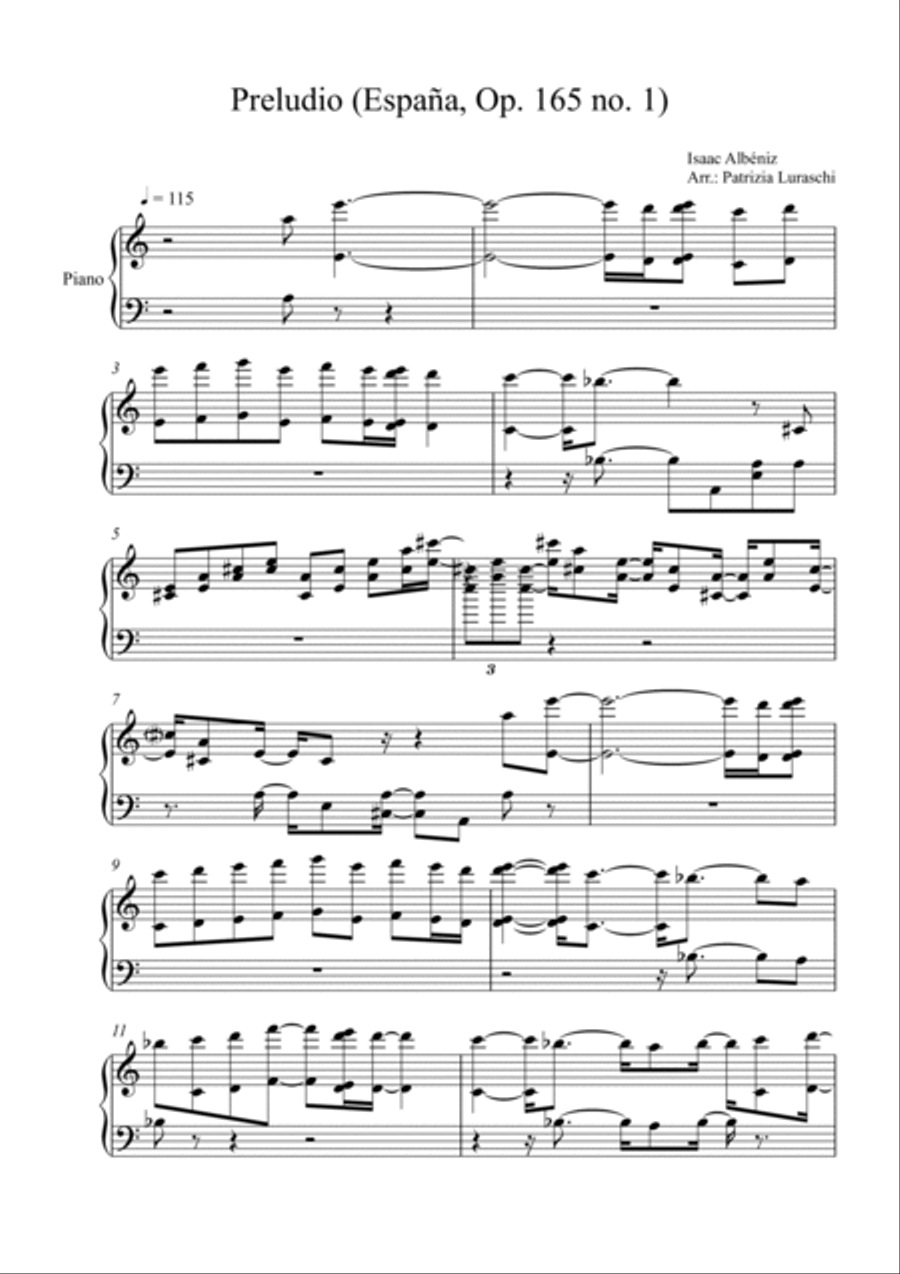 Preludio (España, Op. 165 no. 1) Piano Method scores gallery preview page 2