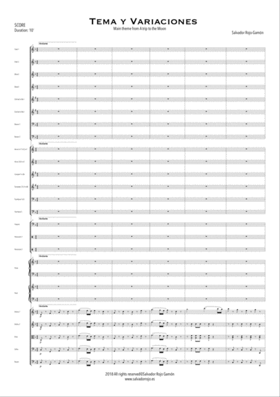 Tema y Variaciones Full Orchestra scores gallery preview page 3