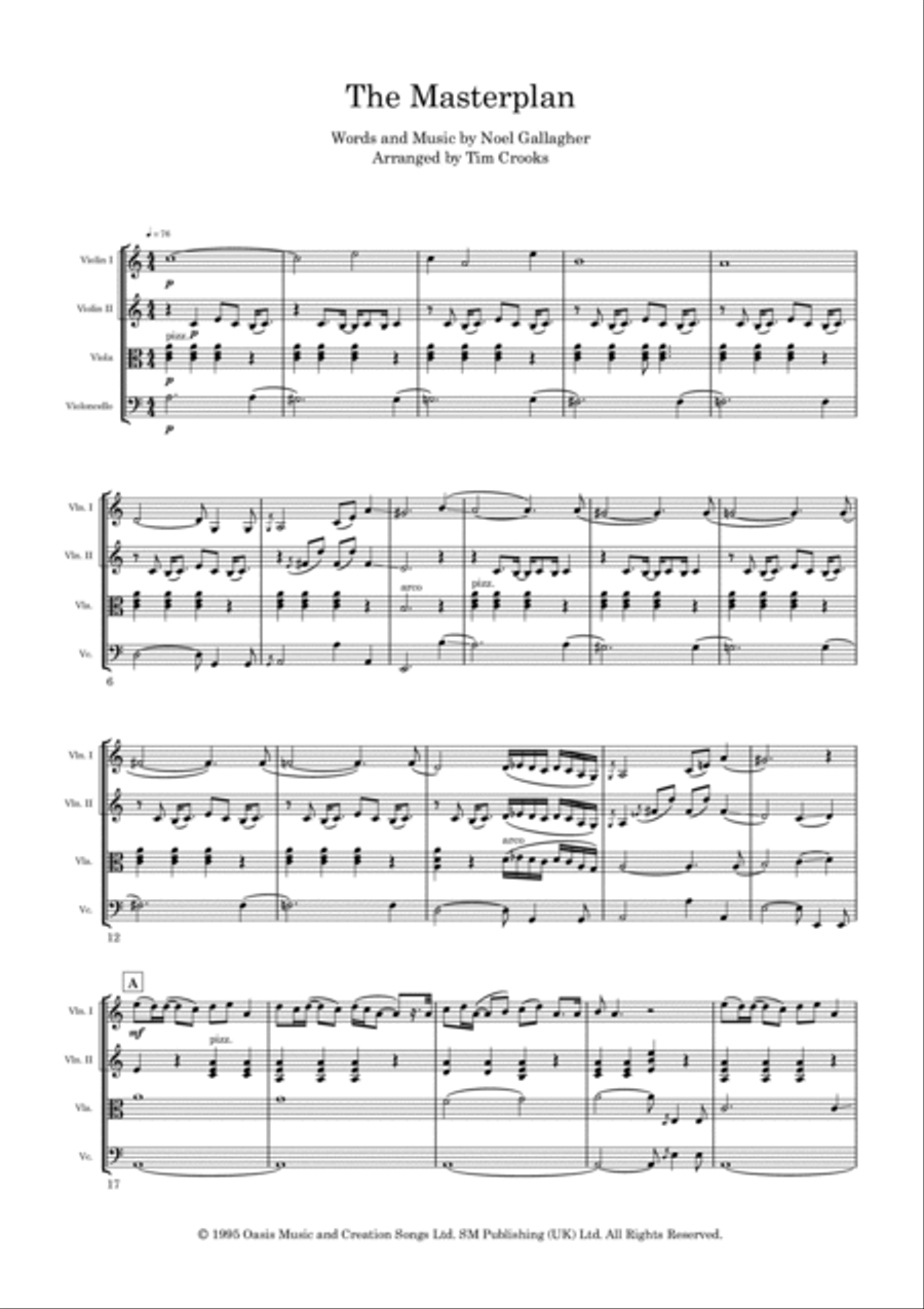 The Masterplan The Masterplan String Quartet scores gallery preview page 2