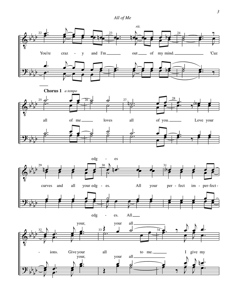 All Of Me All Of Me TTBB scores gallery preview page 3