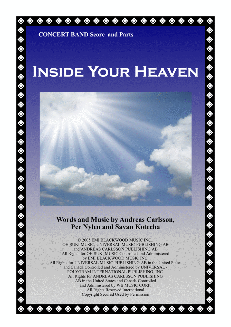 Inside Your Heaven Concert Band scores gallery preview page 1
