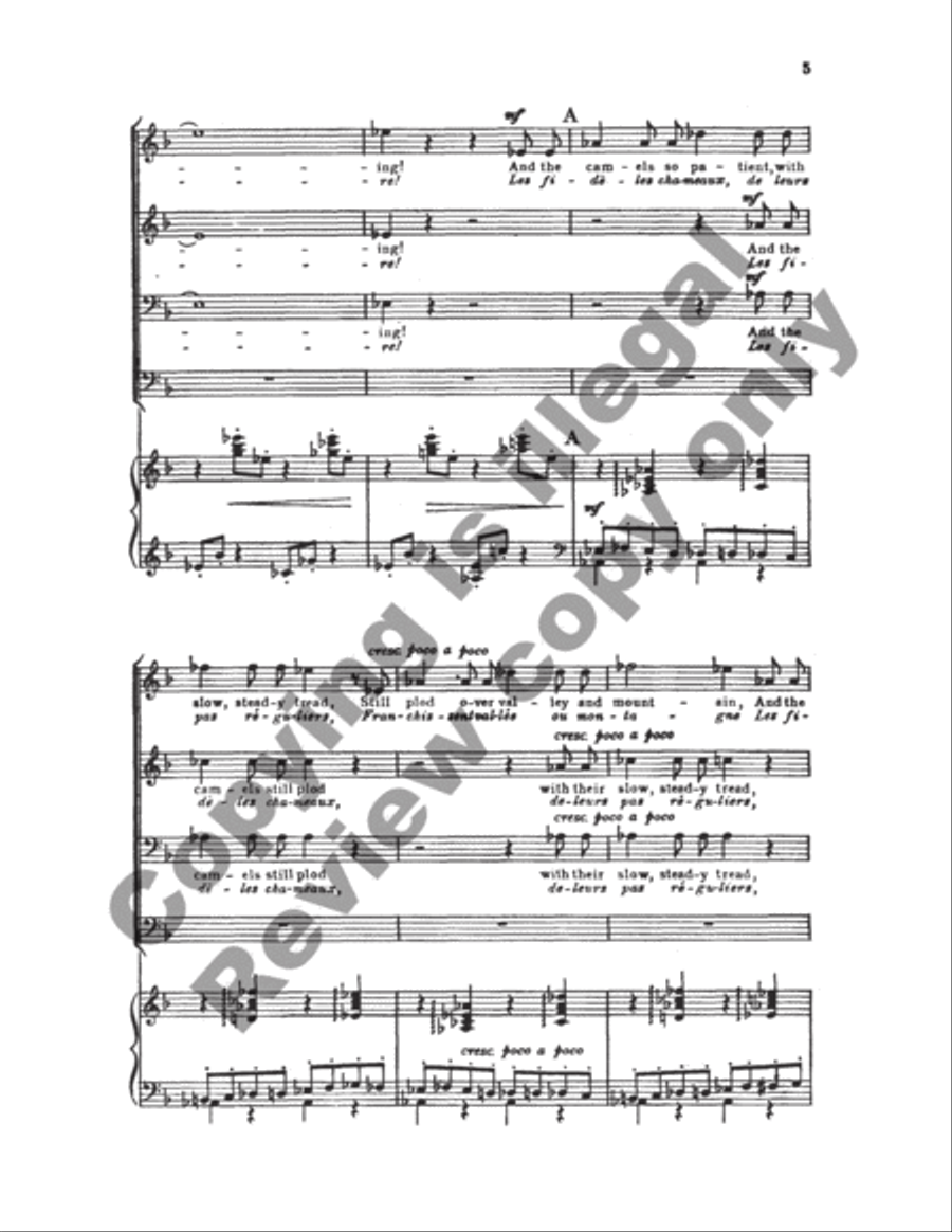 Rebecca: Chorus of Camel Drivers (Choeur des Chameliers) TTBB scores gallery preview page 7