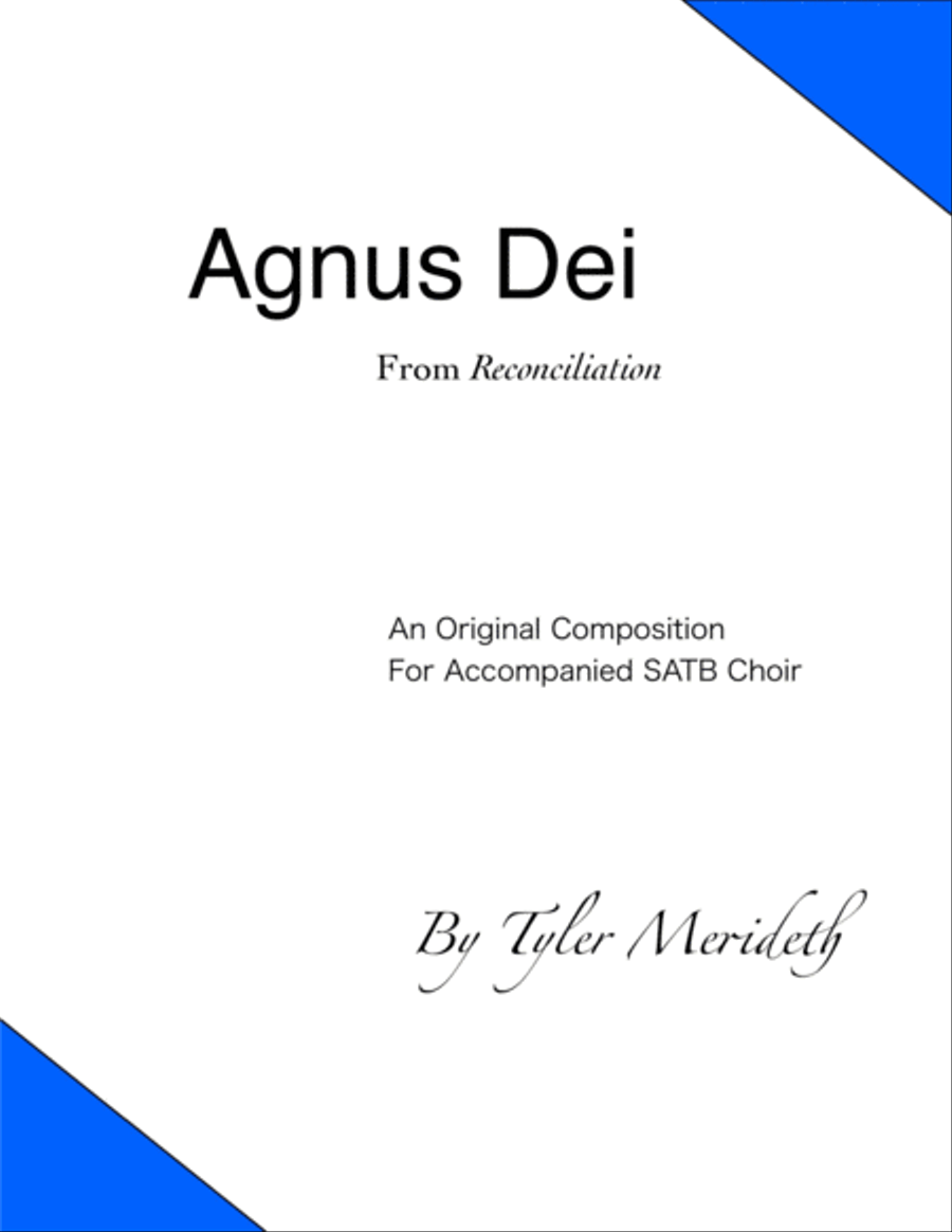 Agnus Dei from Reconciliation 4-Part scores gallery preview page 1