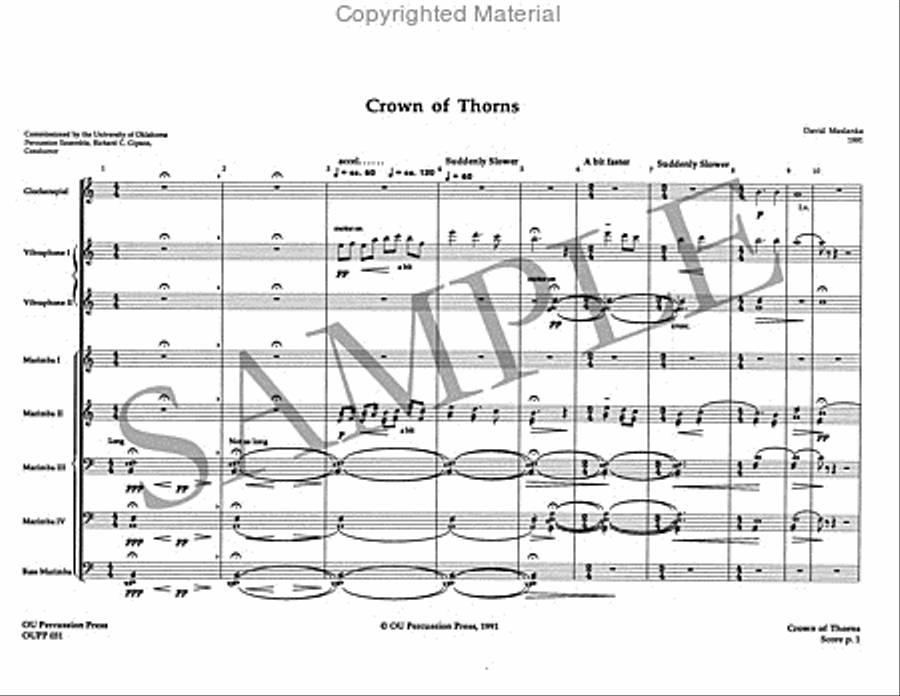 Crown of Thorns Percussion Ensemble scores gallery preview page 2