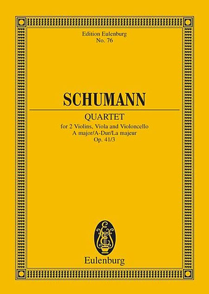 Book cover for String Quartet No. 3, Op. 41 in A Major