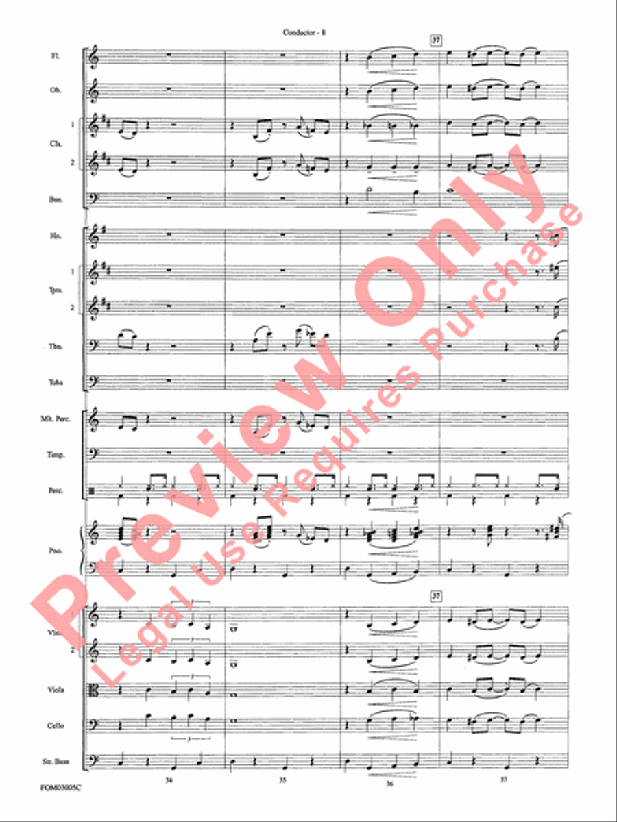 New York, New York, Theme from Full Orchestra scores gallery preview page 10
