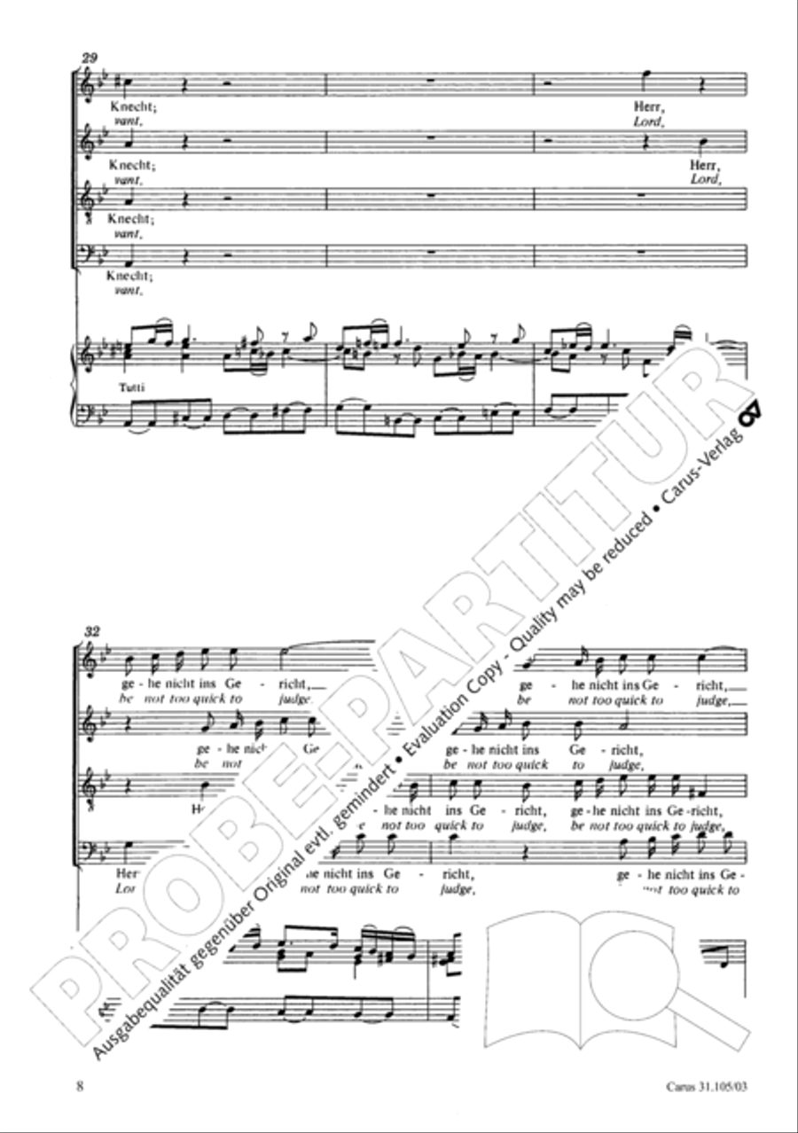 Lord, be not too quick to judge thy servant 4-Part scores gallery preview page 9