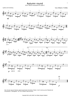Autumn round (from "Nature impressions for solo guitar"