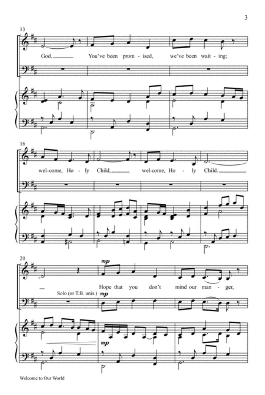 Welcome to Our World 4-Part scores gallery preview page 3