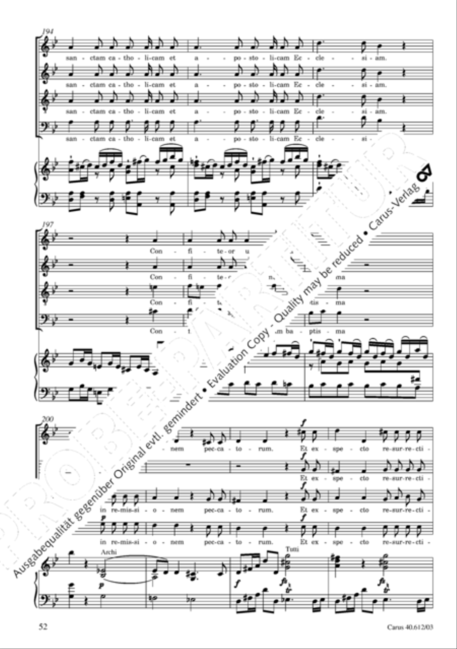 Harmoniemesse in B 4-Part scores gallery preview page 53