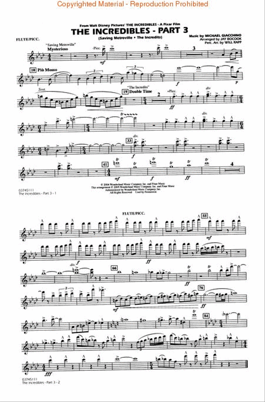 The Incredibles – Part 3 Marching Band scores gallery preview page 4