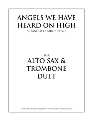 Book cover for Angels We Have Heard On High - Alto Sax & Trombone Duet