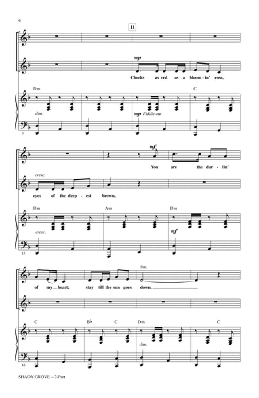 Shady Grove (arr. Cristi Cary Miller) 2-Part scores gallery preview page 2