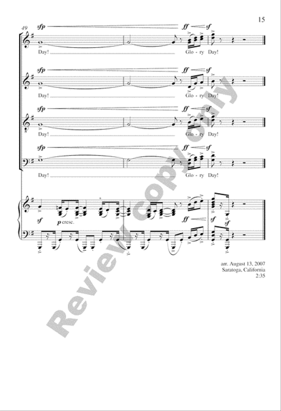 Three Gospel Choruses Divisi scores gallery preview page 34